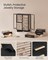 Jewelry Box 360° Rotating, Jewelry Storage Case with 7 Drawers, Jewelry Organizer, Glass Window, Spacious, Vertical Jewelry Storage, Open Design, Christmas Gift, Ink Black UJBC201B01